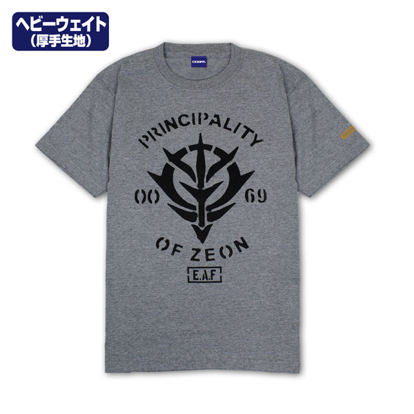 COSPA Mobile Suit Gundam Zeon Earth Attack Force Heavy Weight T-shirt /MIX GRAY-S image 1