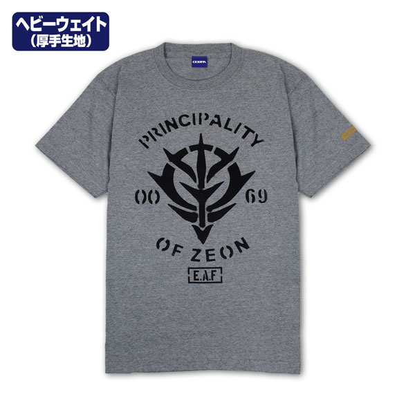 COSPA Mobile Suit Gundam Zeon Earth Attack Force Heavy Weight T-shirt /MIX GRAY-XL รูปภาพ 1