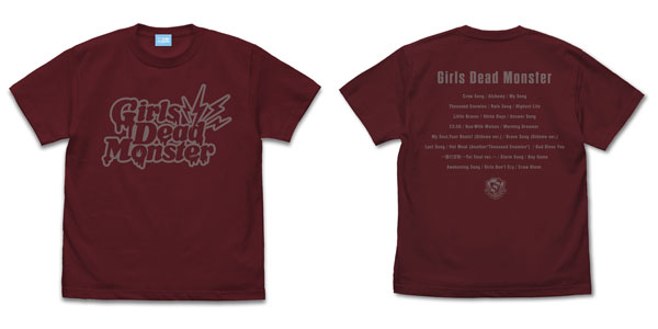 COSPA Angel Beats! Girls Dead Monster T-shirt /BURGUNDY-S
