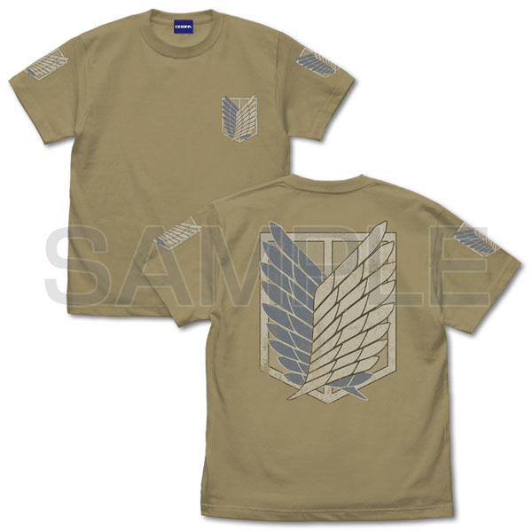 COSPA Attack on Titan Survey Corps T-shirt Ver2.0 /SAND KHAKI-M 图片 1