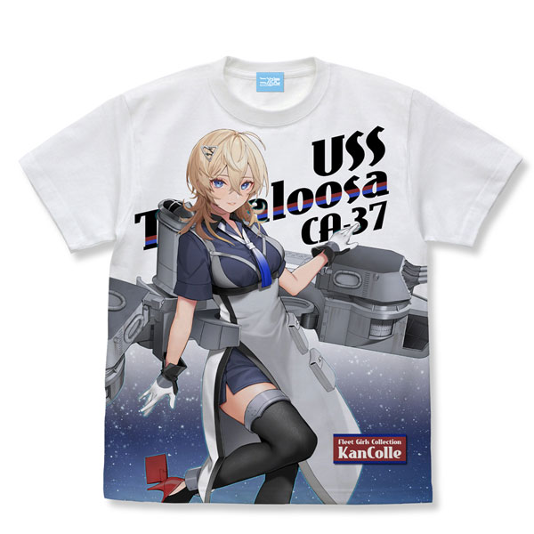 COSPA Kantai Collection -Kan Colle- Tuscaloosa Full Graphic T-shirt /WHITE-L