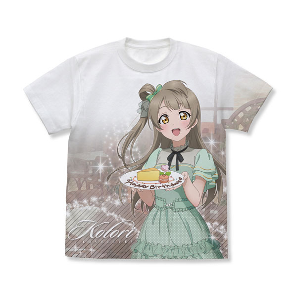 COSPA Love Live! New Illustration Kotori Minami Full Graphic T-shirt Party Dress Ver./WHITE-L
