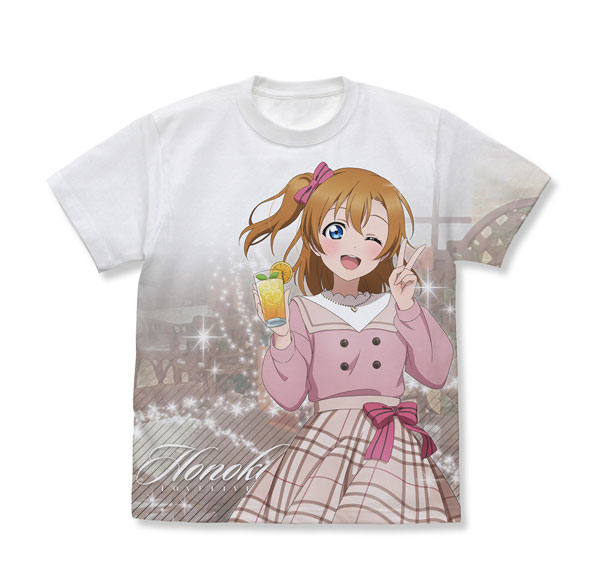 COSPA Love Live! New Illustration Honoka Kosaka Full Graphic T-shirt Party Dress Ver./WHITE-M