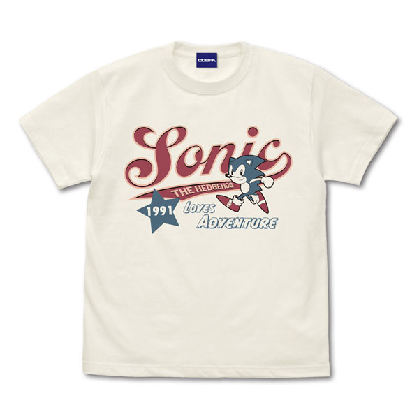 COSPA Sonic the Hedgehog Sonic American T-shirt /VANILLA WHITE-XL