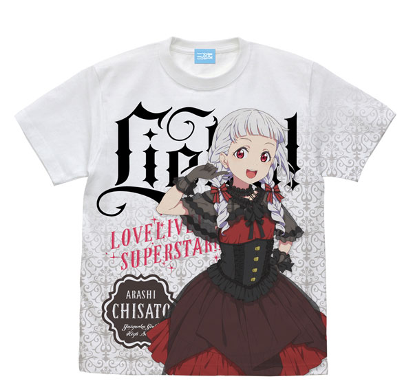 COSPA Love Live! Super Star!! New Illustration Chisato Arashi Full Graphic T-shirt Lolita Fashion Ver. /WHITE-XL