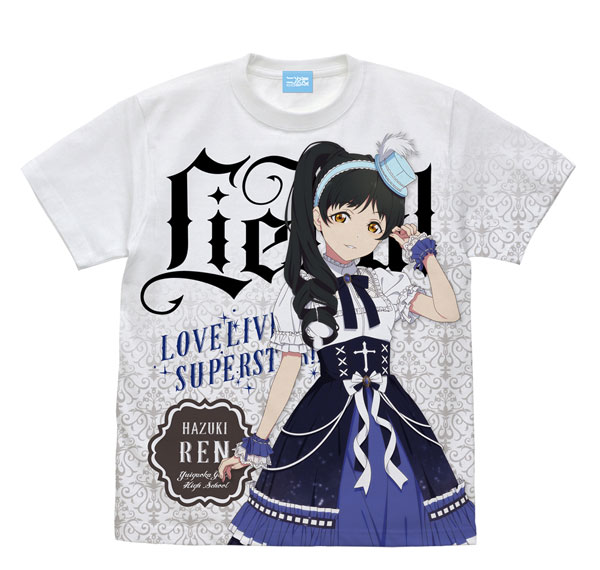 COSPA Love Live! Super Star!! New Illustration Ren Hazuki Full Graphic T-shirt Lolita Fashion Ver. /WHITE-XL
