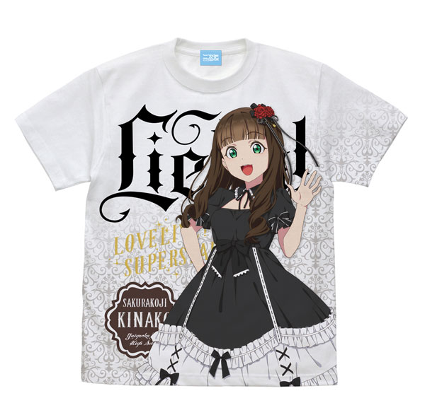 COSPA Love Live! Super Star!! New Illustration Kinako Sakurakouji Full Graphic T-shirt Lolita Fashion Ver. /WHITE-M