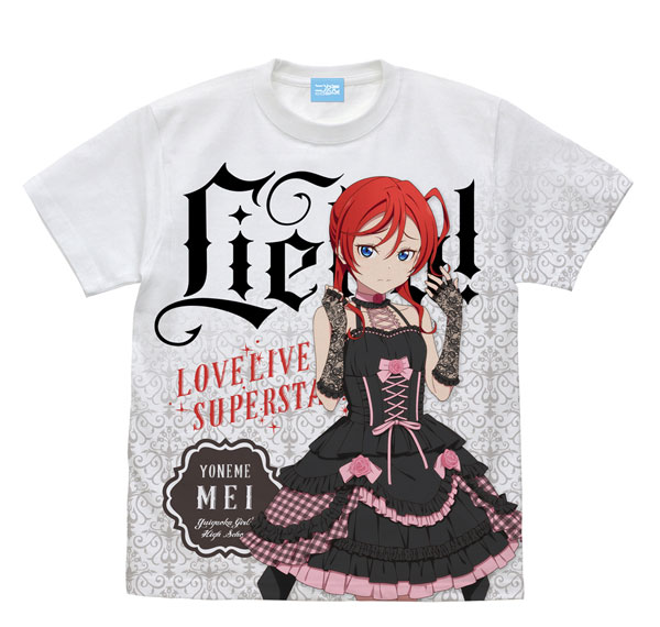COSPA Love Live! Super Star!! New Illustration Mei Yoneme Full Graphic T-shirt Lolita Fashion Ver. /WHITE-M รูปภาพ 1
