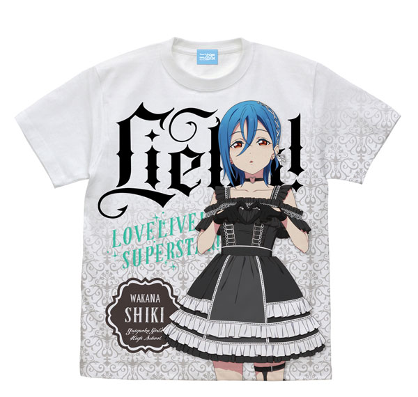 COSPA Love Live! Super Star!! New Illustration Shiki Wakana Full Graphic T-shirt Lolita Fashion Ver. /WHITE-L รูปภาพ 1