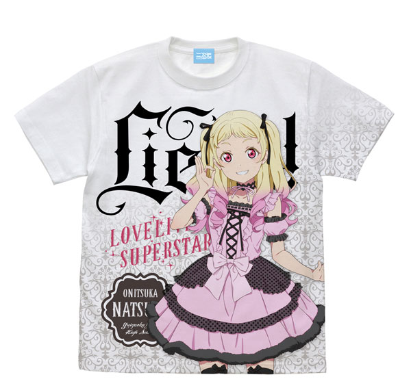COSPA Love Live! Super Star!! New Illustration Natsumi Onitsuka Full Graphic T-shirt Lolita Fashion Ver. /WHITE-M