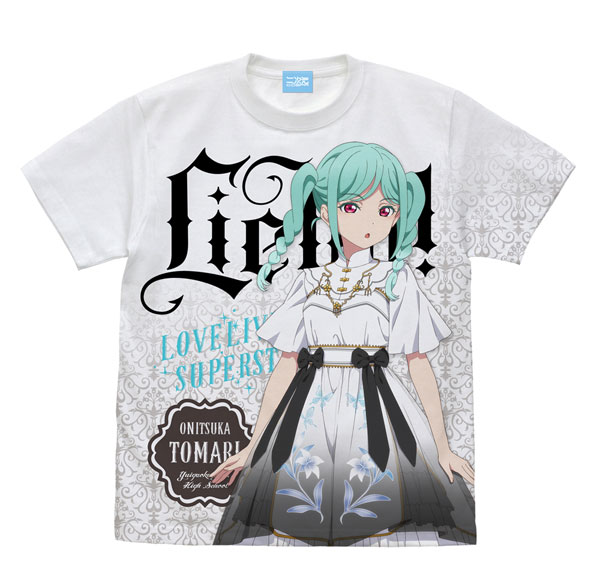 COSPA Love Live! Super Star!! New Illustration Tomari Onitsuka Full Graphic T-shirt Lolita Fashion Ver. /WHITE-S