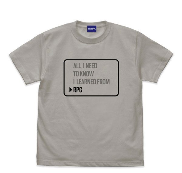 COSPA Item-ya RPG Tought Me Everything Important T-shirt /LIGHT GRAY-L รูปภาพ 1