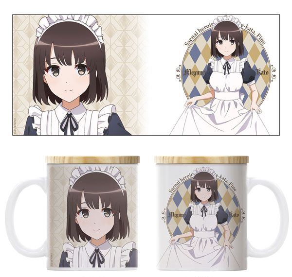 COSPA COSPA Depo Exclusive Saekano: How to Raise a Boring Girlfriend Fine New Illustration Megumi Kato Full Color Mug w/Lid Cure Maid Cafe ver. gambar 1