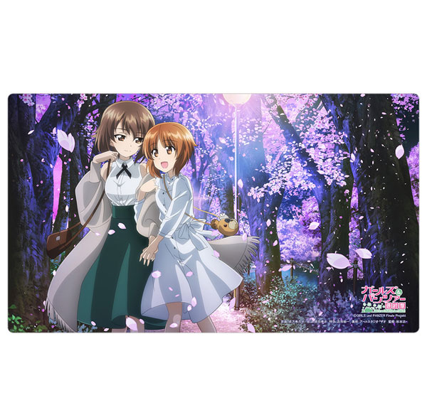 Curtain Damashii Girls und Panzer das Finale New Illustration Rubber Mat (Miho Nishizumi & Maho Nishizumi / Sakura)