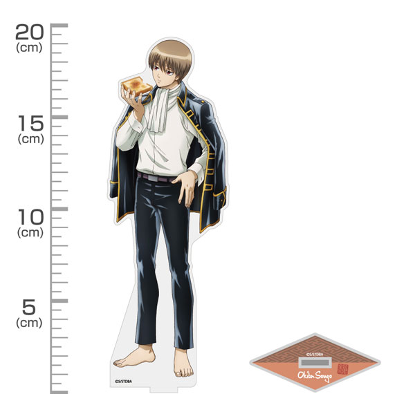COSPA Gintama New Illustration Sougo Okita Acrylic Stand (Large) Still Sleepy, But Gotta Get Ready Ver.
