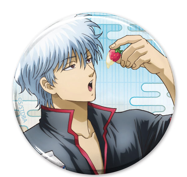 COSPA Gintama New Illustration Gintoki Sakata 65mm Tin Badge Still Sleepy, But Gotta Get Ready Ver. รูปภาพ 1