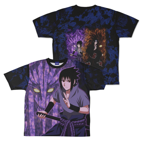 COSPA NARUTO Shippuden New Illustration Sasuke Uchiha Double-sided Full Graphic T-shirt /S