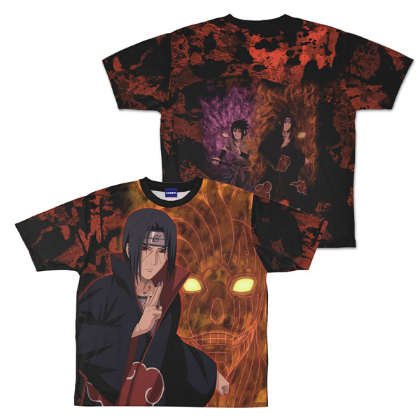 COSPA NARUTO Shippuden New Illustration Itachi Uchiha Double-sided Full Graphic T-shirt /L