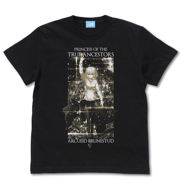 COSPA Tsukihime -A piece of blue glass moon- Princess of the True Ancestors Arcueid Brunestud T-shirt Marble Phantasm ver. /BLACK-L Bild 1