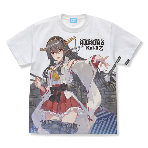 COSPA Kantai Collection -Kan Colle- Haruna Kai Ni Otsu Full Graphic T-shirt /WHITE-M