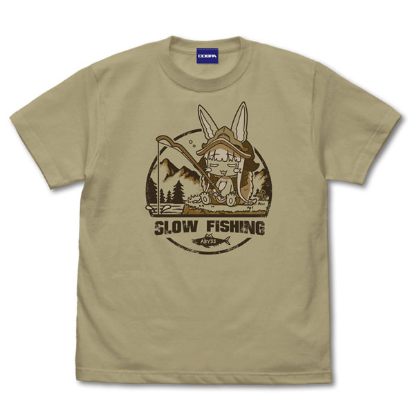 COSPA Made in Abyss The Golden City of the Scorching Sun Fishing Nanachi T-shirt /SAND KHAKI-XL