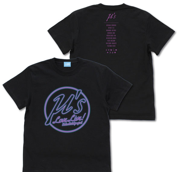 COSPA Love Live! Mu's Neon Sign Logo T-shirt /BLACK-L Bild 1