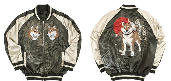 COSPA Sekai no Owari ni Shibainu to Yuu Ishihara Design Haru-san Embroidery Sukajan Jacket /KHAKI-L