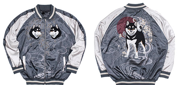COSPA Sekai no Owari ni Shibainu to Yuu Ishihara Design Haru-san Embroidery Sukajan Jacket Black and Purple Ver./GRAY-L imagen 1