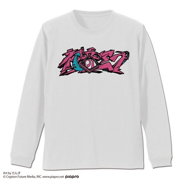 COSPA Hatsune Miku Ribbed Long Sleeve T-shirt Tansu Ver. /WHITE-XL