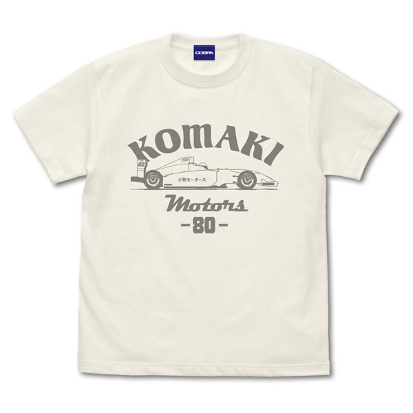 COSPA TV Anime "Overtake!" Komaki Motors F4 Machine T-shirt /VANILLA WHITE-XL