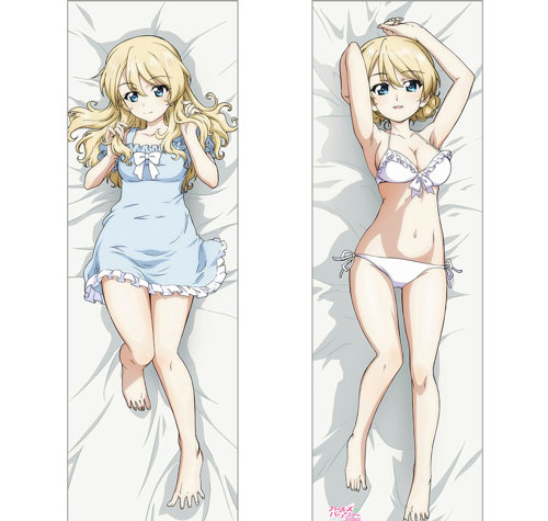 Curtain Damashii Girls und Panzer das Finale New Illustration Hugging Pillow Cover (Darjeeling / White) 2WAY Tricot