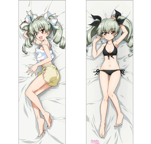 Curtain Damashii Girls und Panzer das Finale New Illustration Hugging Pillow Cover (Anchovy / Black) 2WAY Tricot 图片 1