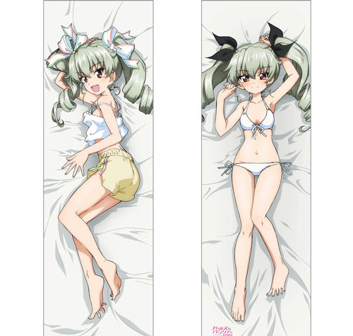 Curtain Damashii Girls und Panzer das Finale New Illustration Hugging Pillow Cover (Anchovy / White) Smooth