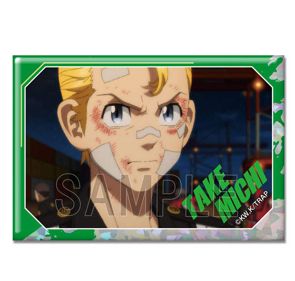 License Agent TV Anime "Tokyo Revengers" Hologram Tin Badge Ver.4 Design 02 (Takemichi Hanagaki /B) Bild 1