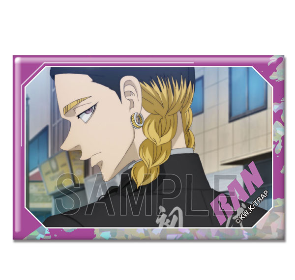 License Agent TV Anime "Tokyo Revengers" Hologram Tin Badge Ver.4 Design 28 (Ran Haitani /C) Bild 1