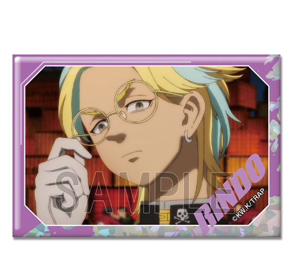 License Agent TV Anime "Tokyo Revengers" Hologram Tin Badge Ver.4 Design 32 (Rindo Haitani /C) รูปภาพ 1