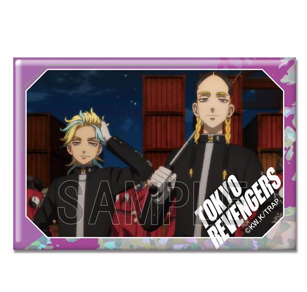 License Agent TV Anime "Tokyo Revengers" Hologram Tin Badge Ver.4 Design 35 (Ran Haitani & Rindo Haitani) รูปภาพ 1