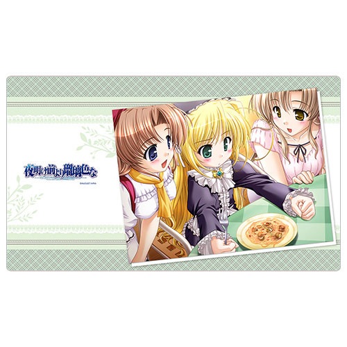 Curtain Damashii Yoake Mae yori Ruriiro na Rubber Mat (Wreathlit Noel / Meal) gambar 1