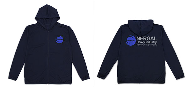 COSPA Martian Successor Nadesico: Prince of Darkness Nergal Heavy Industries Thin Dry Hoodie /NAVY-S Bild 1