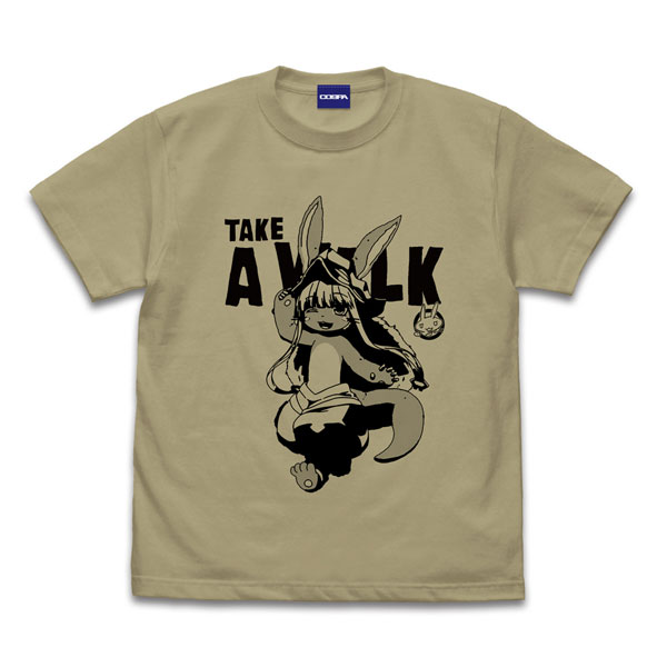 COSPA Made in Abyss The Golden City of the Scorching Sun New Illustration Nanachi Wakuwaku T-shirt /SAND KHAKI-M image 1
