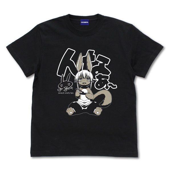 COSPA Made in Abyss The Golden City of the Scorching Sun New Illustration Nanachi Mogumogu T-shirt /BLACK-S