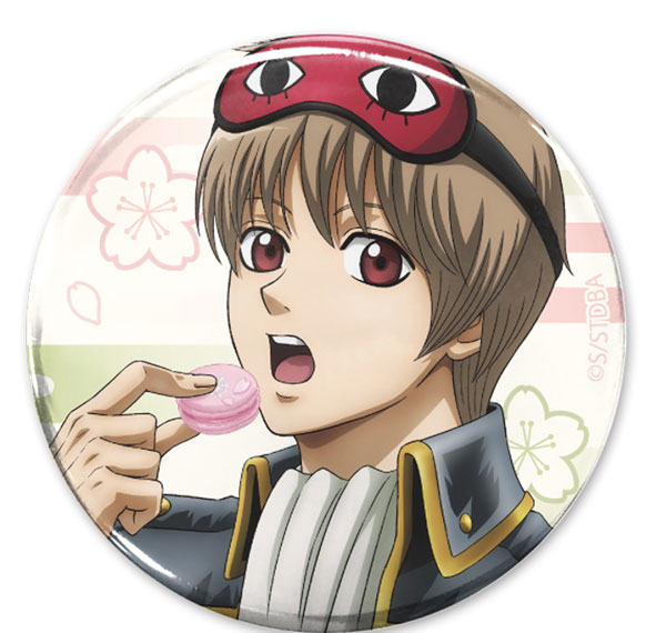 COSPA Gintama Sougo Okita 65mm Tin Badge Sakura Macaron -with a hint of tabasco- Ver. รูปภาพ 1