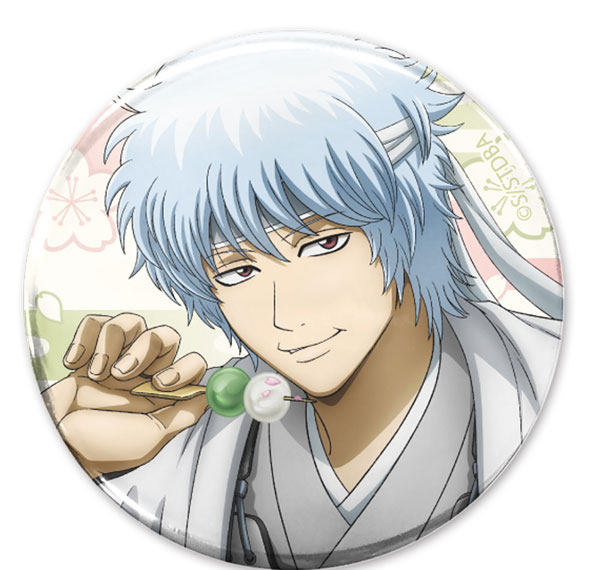 COSPA Gintama Shiroyasha 65mm Tin Badge Sakura Flavored Hanami Dango Ver. Bild 1