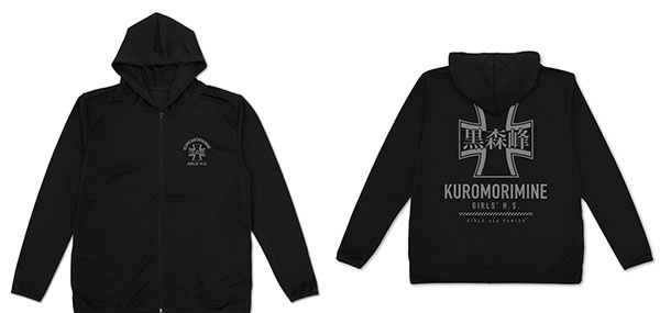 COSPA Girls und Panzer das Finale Kuromorimine Girls High School Thin Dry Hoodie Ver.2.0 /BLACK-S