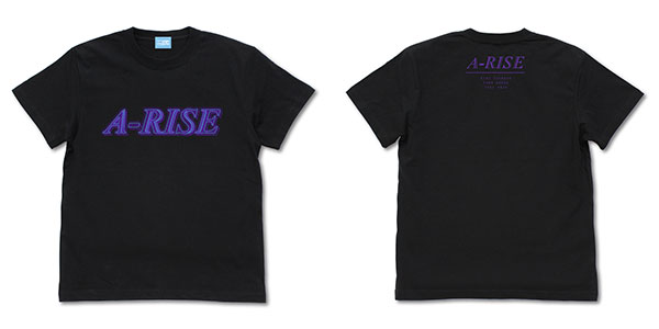 COSPA Love Live! A-RISE Neon Sign Logo T-shirt /BLACK-S