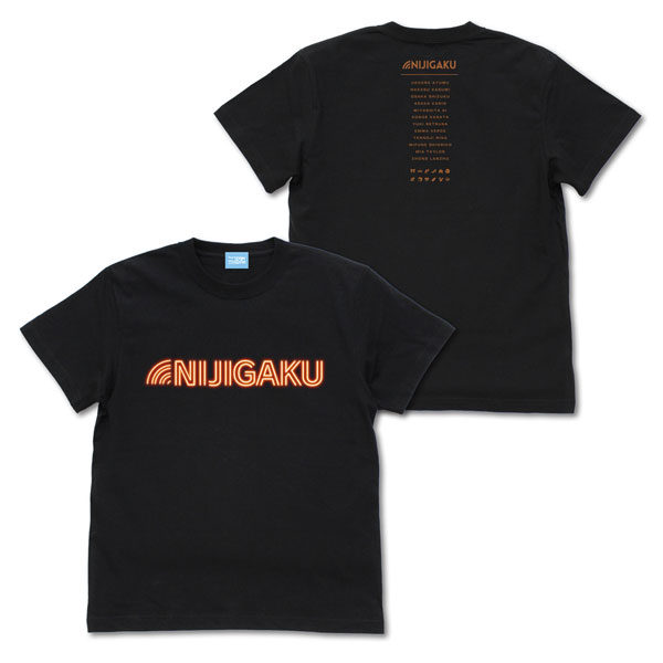 COSPA Love Live! Nijigasaki High School Idol Club Neon Sign Logo T-shirt /BLACK-M