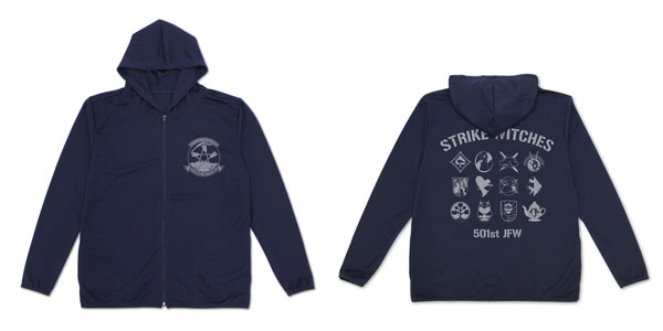 COSPA 501st Joint Fighter Wing Strike Witches ROAD to BERLIN Personal Mark Thin Dry Hoodie /NAVY-XL imagen 1
