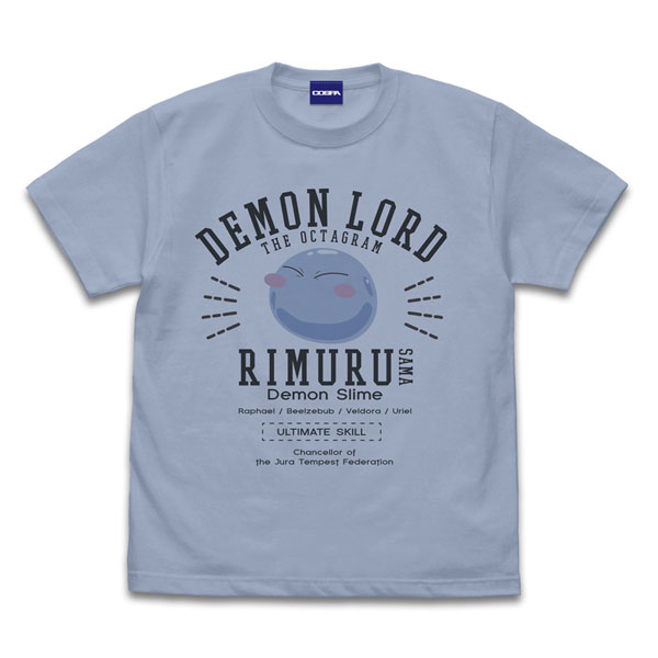 COSPA That Time I Got Reincarnated as a Slime Rimuru-sama College T-shirt /ACID BLUE-M gambar 1