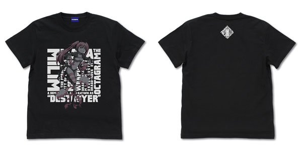 COSPA That Time I Got Reincarnated as a Slime Milim Nava Square T-shirt /BLACK-S gambar 1