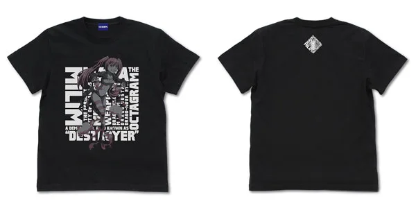 COSPA That Time I Got Reincarnated as a Slime Milim Nava Square T-shirt /BLACK-M gambar 1